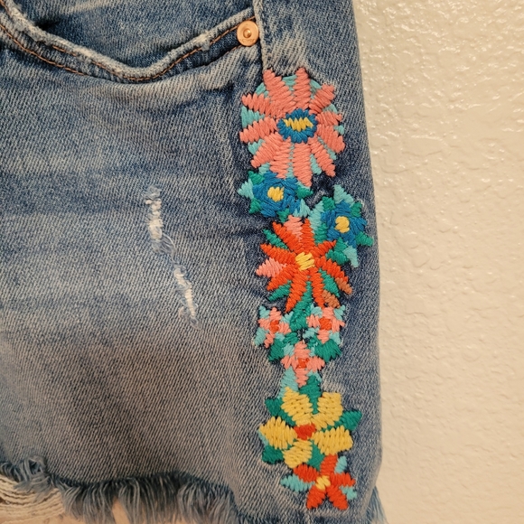 Mother Embroidered Dutchie Chew Shorts - Picture 7 of 8